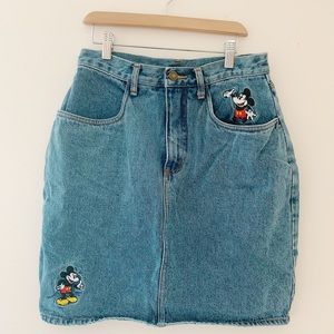Vintage Disney Mickey Denim Skirt